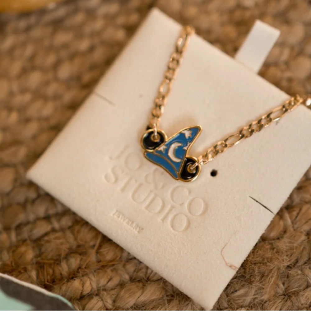 Jo and Co Company Gold filled Disney Sorcerer Park Hat Necklace